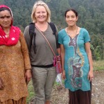 Mor och dotter som jag mötte på min vandring i Himalaya